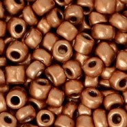 Seed beads 6/0 (4mm) Dark orange brown
